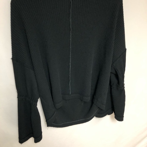 Free People Black Dahlia Thermal Top Sz L - Picture 8 of 11
